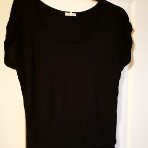 Casual black pull over shirt